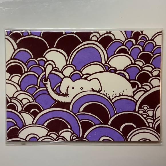 Original silk screen print ”Whalephant” by Jacob Rolfe. - Picture 1 of 4